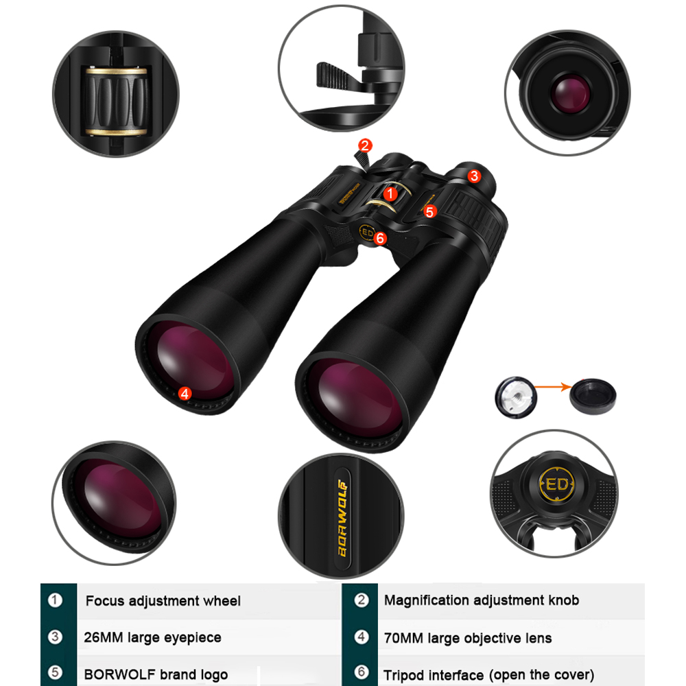 BORWOLF 25-75X70 ED High Magni - National Geographic Telescope 70Mm recension och pris
