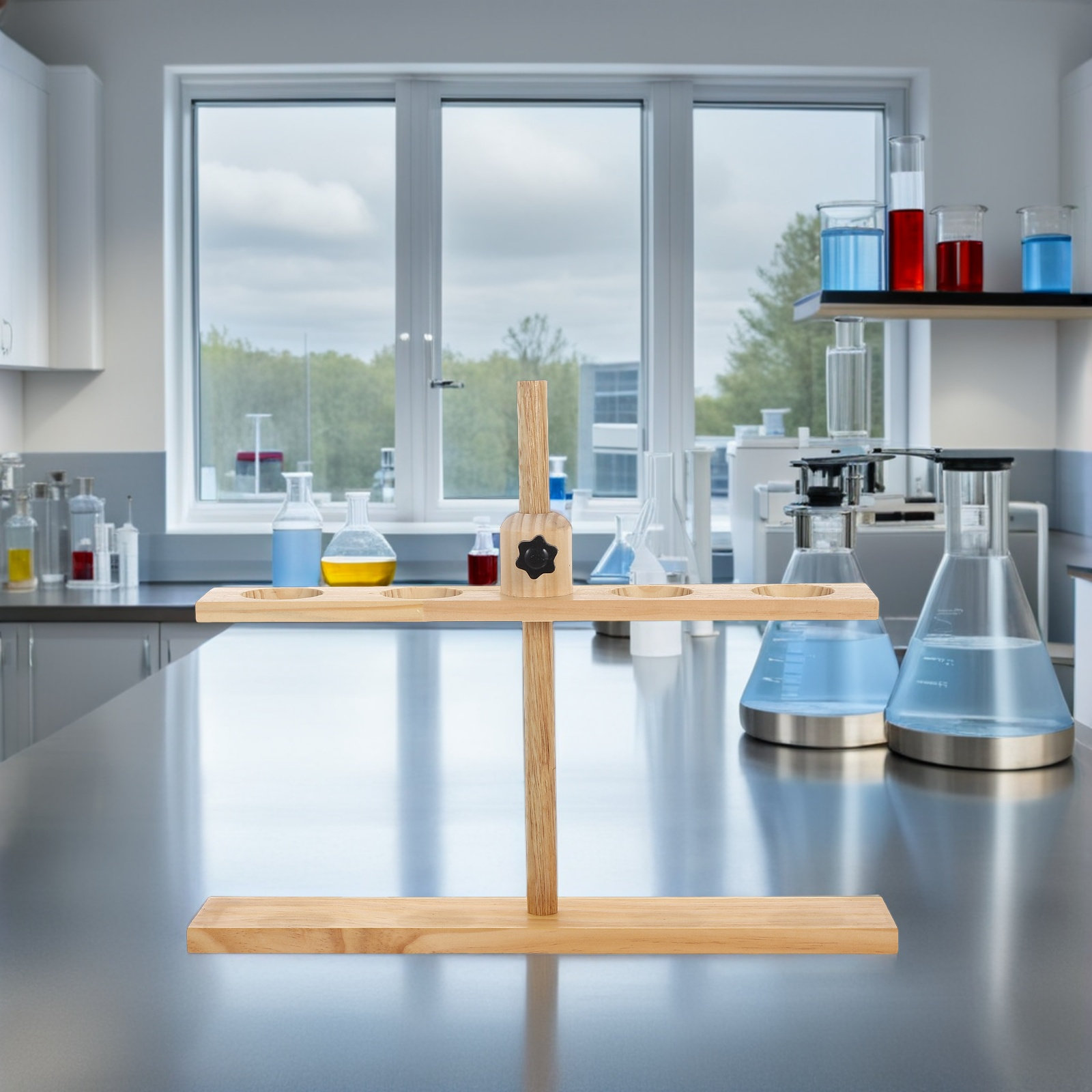 4 Hole Wooden Chemistry Funnel - Science Experiment recension och pris