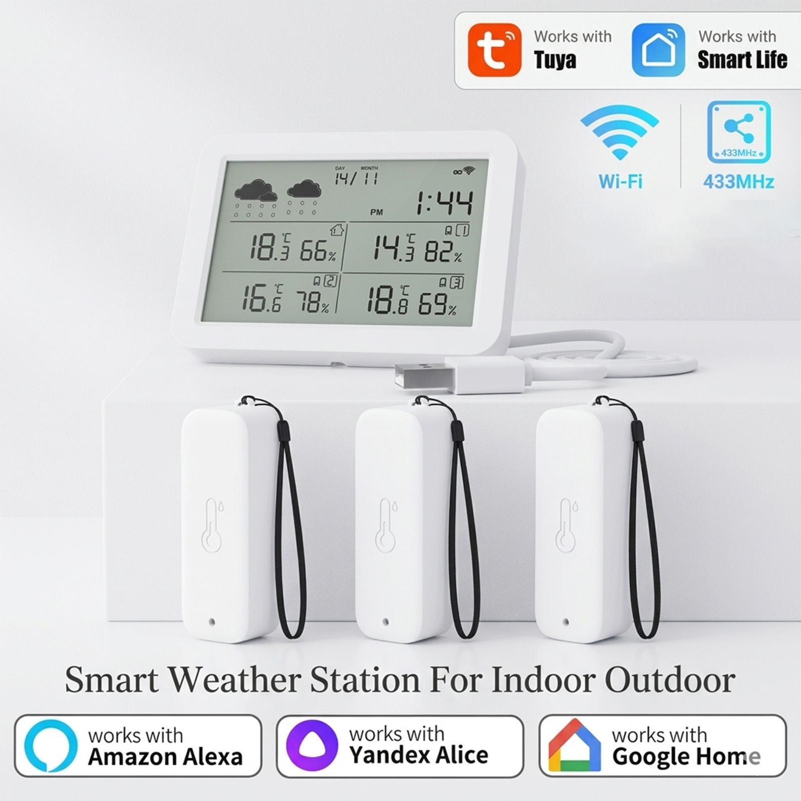 Tuya WiFi+RF433 Weather Statio - Weather Station Indoor recension och pris